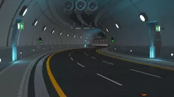 Highway Tunnel Adjustable and Rigged 3D model