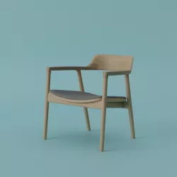 HIROSHIMA LOUNGE CHAIR Low-poly 3D model