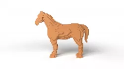 Horse Minecraft Voxel Low-poly 3D model