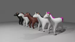 Horses and Unicorns - Cavalos e Unicornios 3D model