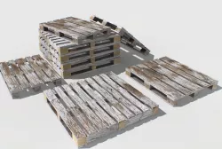 Industrial Wooden Pallet 7 Low-poly 3D model