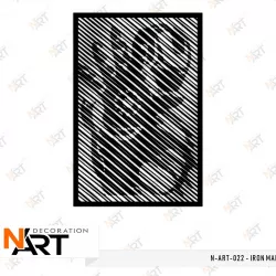 IRON MAN WALL ART METAL DECOR DRAWING FOR COREL 3D model