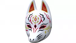 Japanese Fox Mask 3D Model 3D model