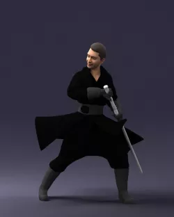 Jedi man cosplay 0820 3D model