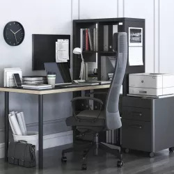Kallax Office Workplace with Markus Chair 3D model