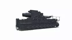 Karl-Gerat Self-Propelled Siege Mortar Low-poly 3D model