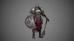 Knight Templar Metal Armor  --P3 Low-poly 3D model