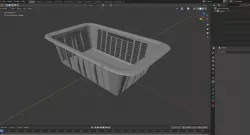 Laundry basket house interior 3D model