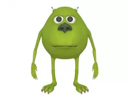 Low-Poly MEME Mike Wazowski and Sully Monsters Inc RIGGED 3D Low-poly 3D model