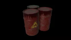 Low Poly Oil Barrel 3D Model  Low-poly 3D model