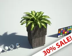 Low poly plant pot - FREE PLANTS Low-poly 3D model