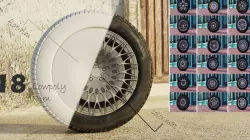 Lowpoly flat sport car wheels Low-poly 3D model
