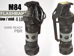 M84 Flashbang Stun grenade Low-poly 3D model