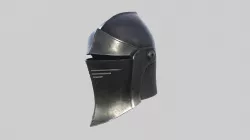 Medieval Fantasy Armet Helmet Low-poly 3D model