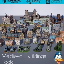 Medieval Fantasy Buildings Pack 02 Low-poly 3D model