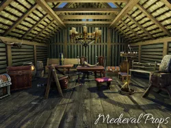 Medieval Props Low-poly 3D model