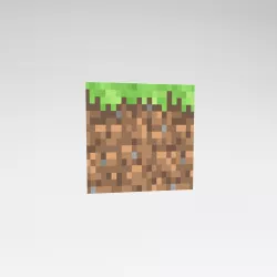 Minecraft Grass v1 001 Low-poly 3D model