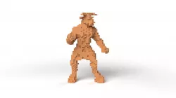Minotaur Minecraft Voxel Low-poly 3D model