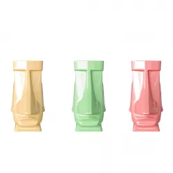 Moai head glass 3D model
