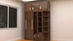 Modern wooden wardrobe 3D model