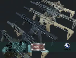 Modular Combat Rifle-Close Quarter Combat Variant  Low-poly 3D model