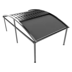 Motorized Pergola 2a stainless steel satin polished 3D model