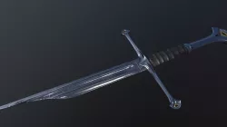 Narsil - The sword that defeated Sauron  Low-poly 3D model