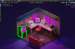Nerd Room  Low-poly 3D model
