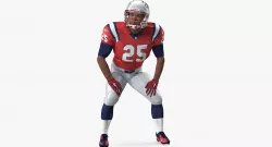 New England Patriots American Football Player Rigged 3D model