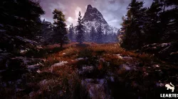 Nordic Viking Landscape Snowy  Sunny  Low-poly 3D model