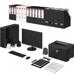 Office black pc set 3D model