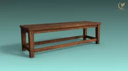 old Bench Low-poly 3D model