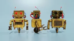 Old Rusty  Robot  Low-poly 3D model