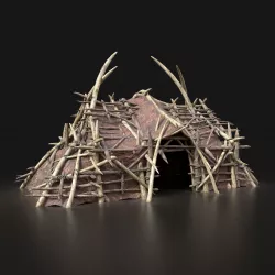 Orc Orcish Primal Tent Simple House Hut Lair Cave NEXTGEN AAA Low-poly 3D model
