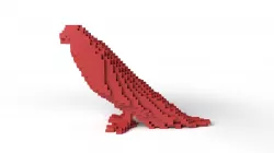 Parrot Minecraft Voxel Low-poly 3D model