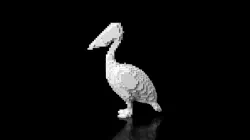 Pelican Minecraft Voxel Low-poly 3D model
