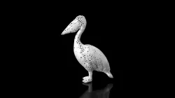 Pelican Voronoi Low-poly 3D model