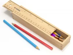 Pencil Box and Colored Pencils 3D model