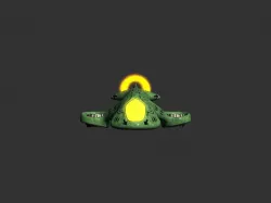 Phantom Space Ship Low-poly 3D model