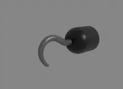Pirate Hook Hand Low-poly 3D model