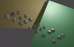 Platonic Dices Low-poly 3D model