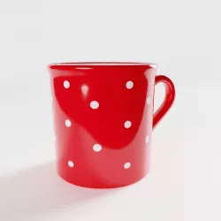 Polka Dot Hot Chocolate Mug 3D model