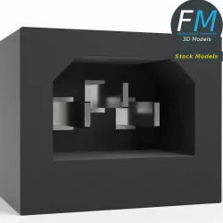Power input socket 3D model