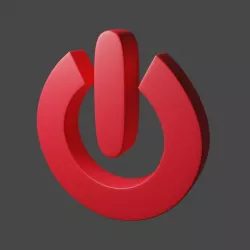 Power On-Off symbol 3D model
