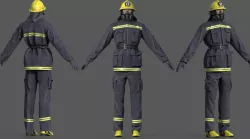 REALISTIC FIREFIGHTER  3D model