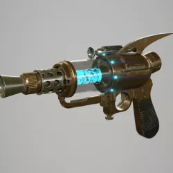 Retro Style Ray Gun Low-poly 3D model