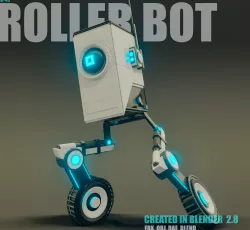 Rigged Rollor Bot 3D model