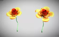 Rose simple and blowed 3D model