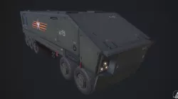Russian SCIFI APC Low-poly 3D model
