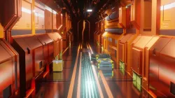 Sci-Fi Environment Game ready Low-poly 3D model Low-poly 3D model